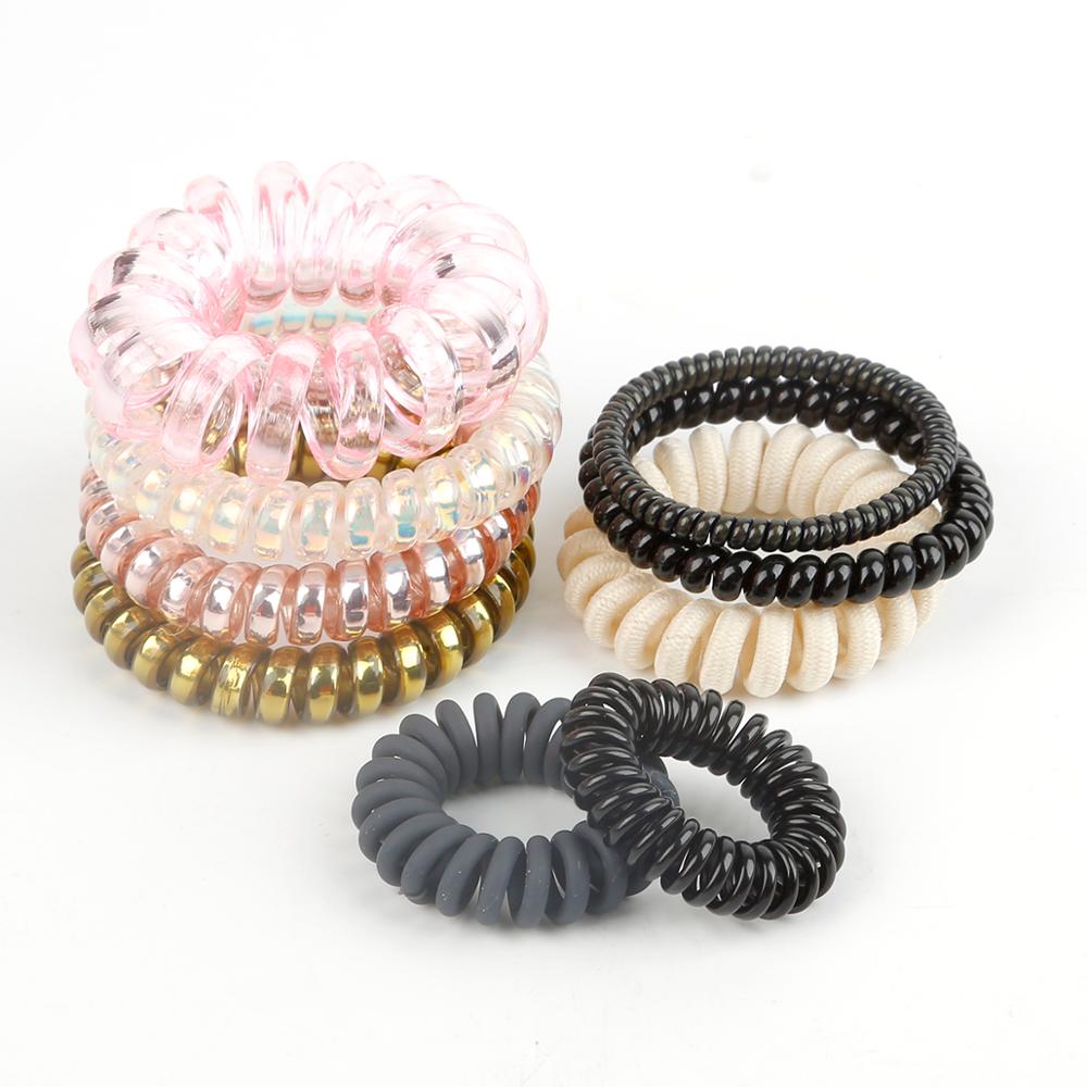 Fashion Telephone Wire Elastic Silicone Rubber Bands Spring Gum Hair Donut  Hairband Accessories Cintillos Women Girls 12 Styles - Price history &  Review | AliExpress Seller - Warmhavelove Store 