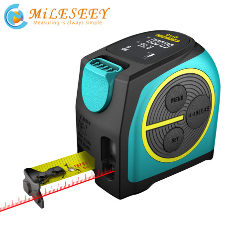 Mileseey Digital Laser Rangefinder and Laser Tape Measure 2 in 1 with LCD Display Digital Laser Tape M ► Photo 1/6