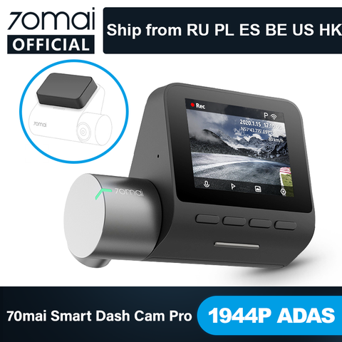 70mai Dash Cam Pro 1944P speed and GPS coordinates Cam Voice Control Parking Monitor Night Vision Wifi 70 Mai Car DVR Pro ► Photo 1/6