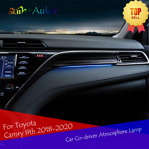 Car LHD Co-pilot Atmosphere Light Lamp Interior Ambient Optical Fiber Bright For Toyota/Daihatsu Camry/Altis XV70 2022 ► Photo 1/6