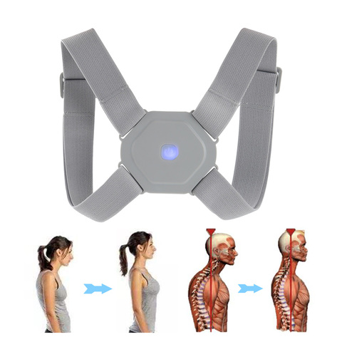 Electric Posture Corrector Back Brace Spine Stretcher Lumbar Vibration Massager Spine Deck Backbelt Support USB Rechargeable ► Photo 1/6