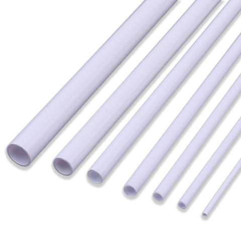 5pcs Diameter 2mm/3mm/4mm/5mm/6mm/8mm/10mm ABS Plastic Hollow Round Rod Shaft Pipe Tube for RC Airplane Model 250mm Length ► Photo 1/6