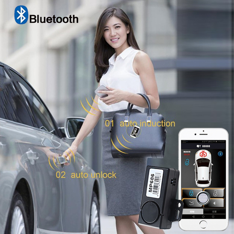 PKE Smart Key Car Alarm System With Remote central locking Start Stop Push Button Passive Keyless Entry MP686 ► Photo 1/6
