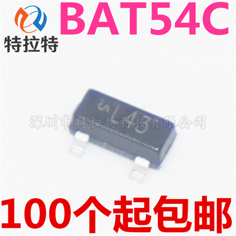 100pcs BAT54C L43 SOT-23 Schottky Diode 200MA 30V ► Photo 1/4