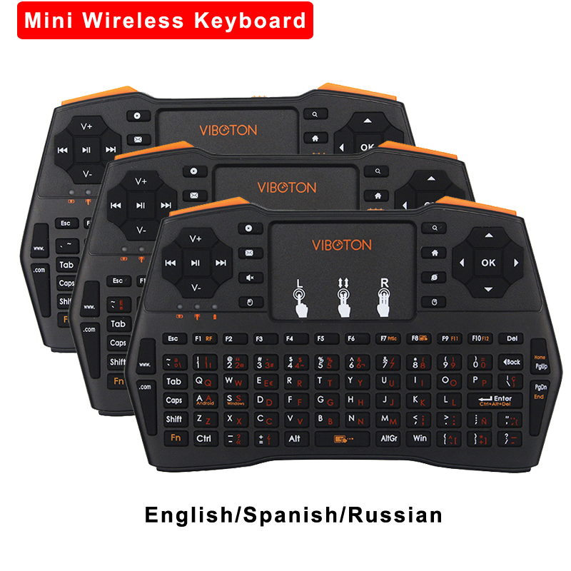 Buy Online 2 4g Wireless Keyboard English Spanish Russian Language Mini Handheld Gaming Keyboards With Touchpad Mouse For Android Tv Box Alitools