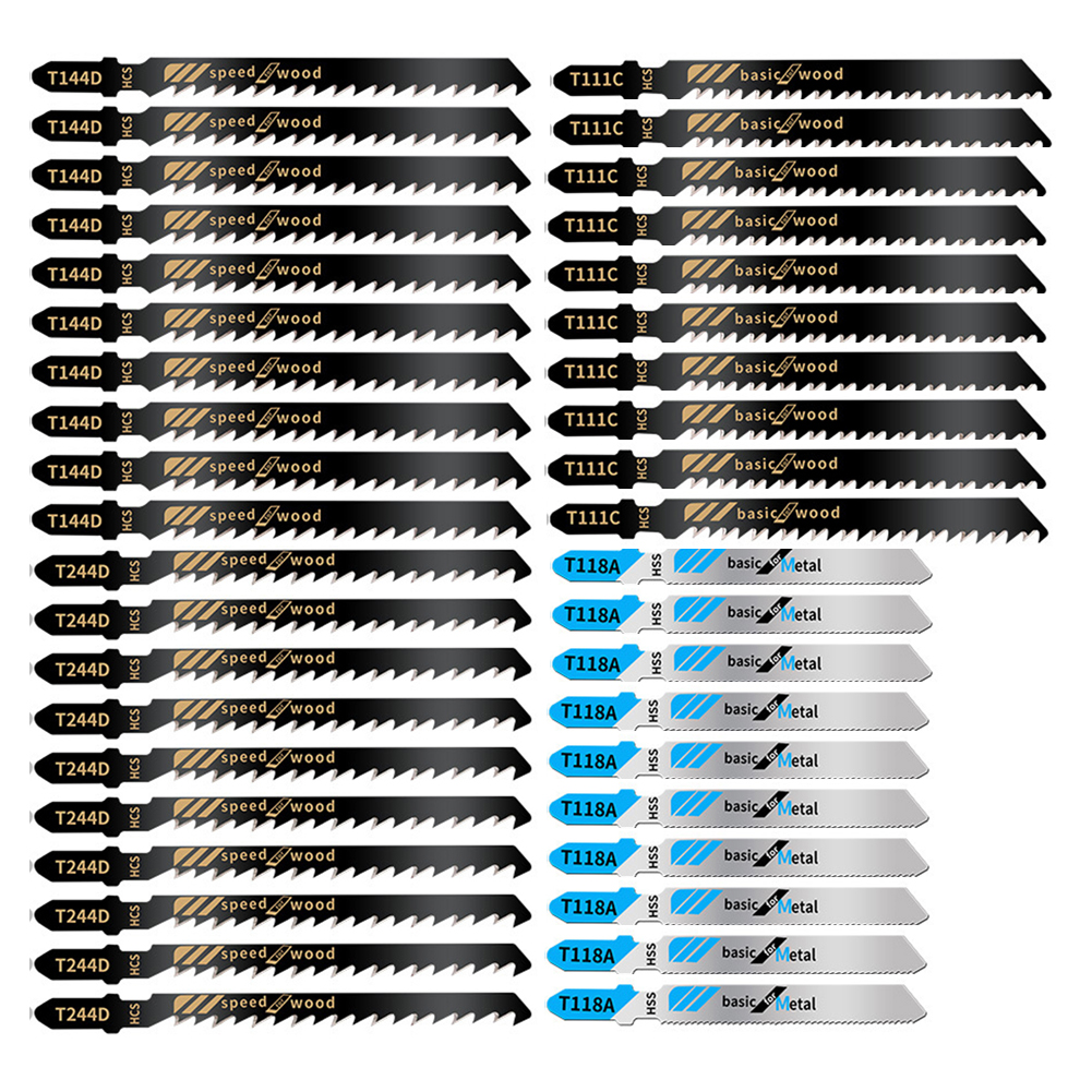 20Pcs/40Pcs Jig Saw Blade Jigsaw Blades Set Metal Wood Assorted Blades Woodworking T144D/T244D/T118A/T111C ► Photo 1/6