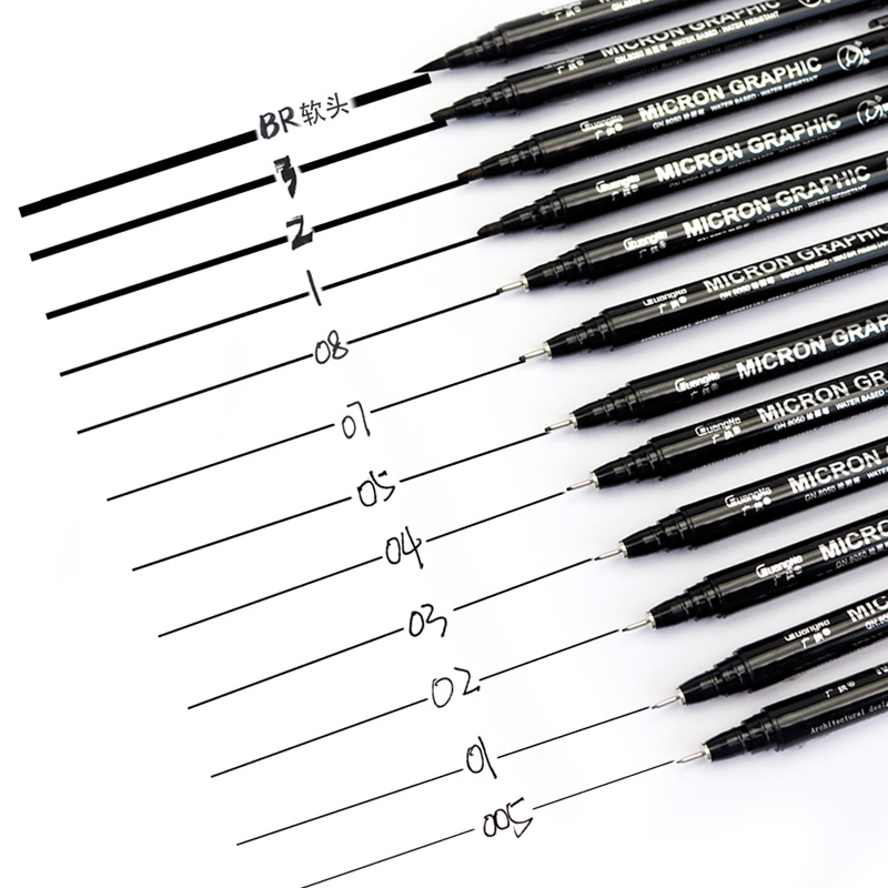 Pigma Micron Pen Neelde Drawing Pen 003 005 01 02 03 04 05 08 1.0 2.0 3.0  Brush Art Markers Designer Drawing Sketch Pen Supplies - AliExpress