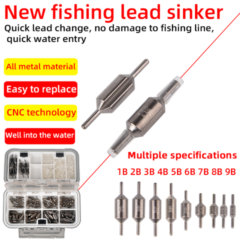 Weight Lead Sinker Fishing Tackle Raft Fishing Split Lead Shot Sinker  Fishing Line Protector Accessories Tool With box durable ► Photo 1/6