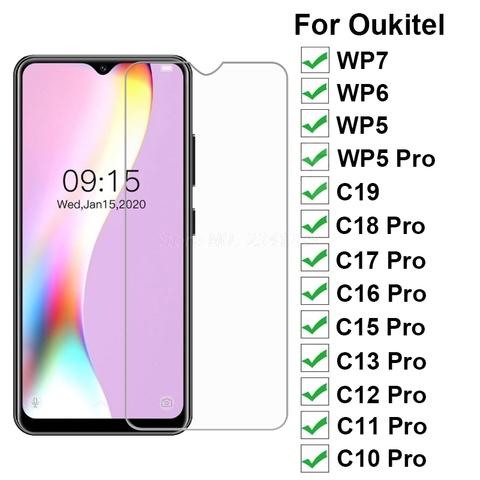 2-1PC Glass For Oukitel C19 C18 C17 C16 C15 C13 C12 C11 C10 Pro Screen Protector Tempered Glass For Oukitel WP7 WP6 WP5 Pro Film ► Photo 1/6