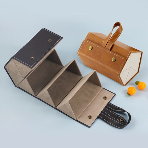 Slots Travel Sunglasses Organizer Folding Design PU Eyeglasses Storage Case Box Multiple Hanging Eyewear Holder Display ► Photo 1/6