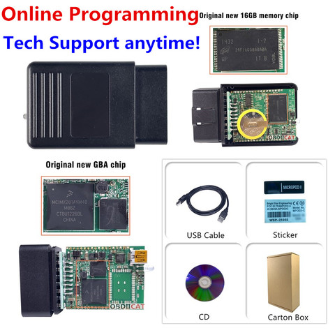 DHL Free V17.04.27 MicroPod2 Micro Pod2 With software For Chry-sler Je-ep Dod-ge Fia-t Micro-Pod 2 Support Online Programming ► Photo 1/4