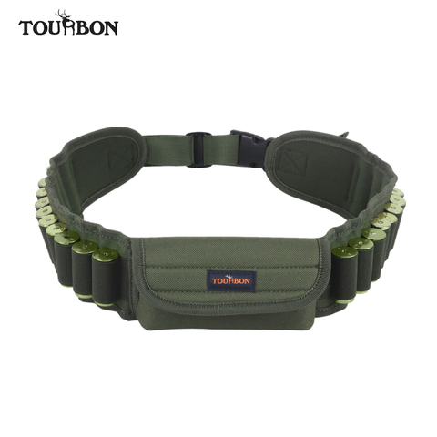 Tourbon Tactical Hunting Gun Accessories Shotgun 12/16/20 Gauge Ammo Cartridges Holder Belt w/Pouch Shooting 20 Rounds Bandolier ► Photo 1/6