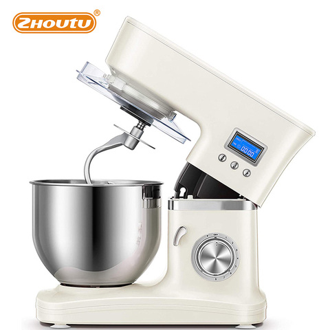 Zhoutu Stand Planetary Mixer,  Tilt-Head Electric Kitchen Tool with Digital Timer,5.2L Stainless Steel bowl， 8 Speeds & Pulse ► Photo 1/6