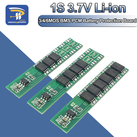 5pcs/lot 1S 15A 3.7V Li-ion 3MOS 4MOS 6MOS BMS PCM Battery Protection Board PCM for 18650 Lithium Lion Battery ► Photo 1/6