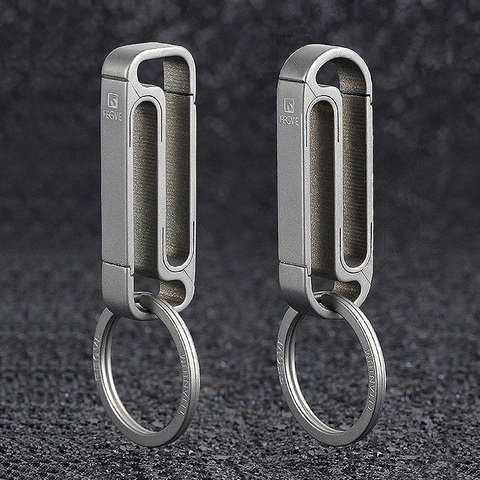 Luxury Car Titanium Keychain Key Ring Buckle Belt Lightweight EDC Custom for Man Male Creativity Father‘s Day Gift Wholesale ► Photo 1/6