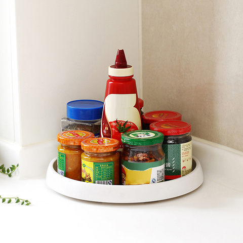 Turntable Kitchen Storage, Rotating Tray Condiments