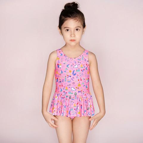 JULY SAND High-end Girls Swimwear One Piece Swimsuit Children Cartoon ...