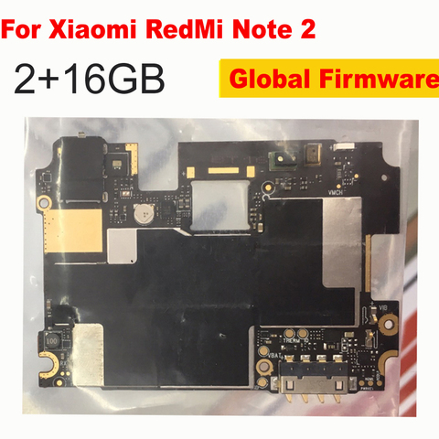 Global Frimware Mainboard For Xiaomi Redmi Note 2 16GB Note2 Motherboard Unlocked With Chips Circuits Flex Cable with google app ► Photo 1/2