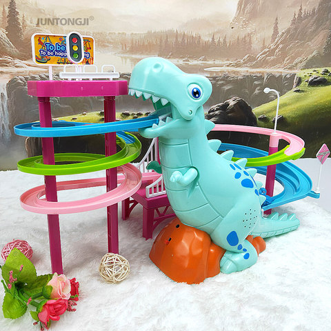 New Climbing Stairs Toys Dinosaur Slide Railcar Track Toys Entertainment Intellectual Development Interesting Gift Funny Music h ► Photo 1/6