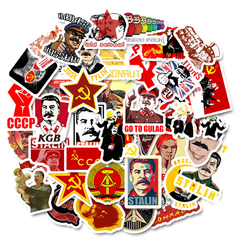 10/30/50pcs Pack Soviet Union Stalin USSR CCCP Leader Stickers Waterproof DIY Luggage Laptop Skateboard Motocycle Car Decals Toy ► Photo 1/6