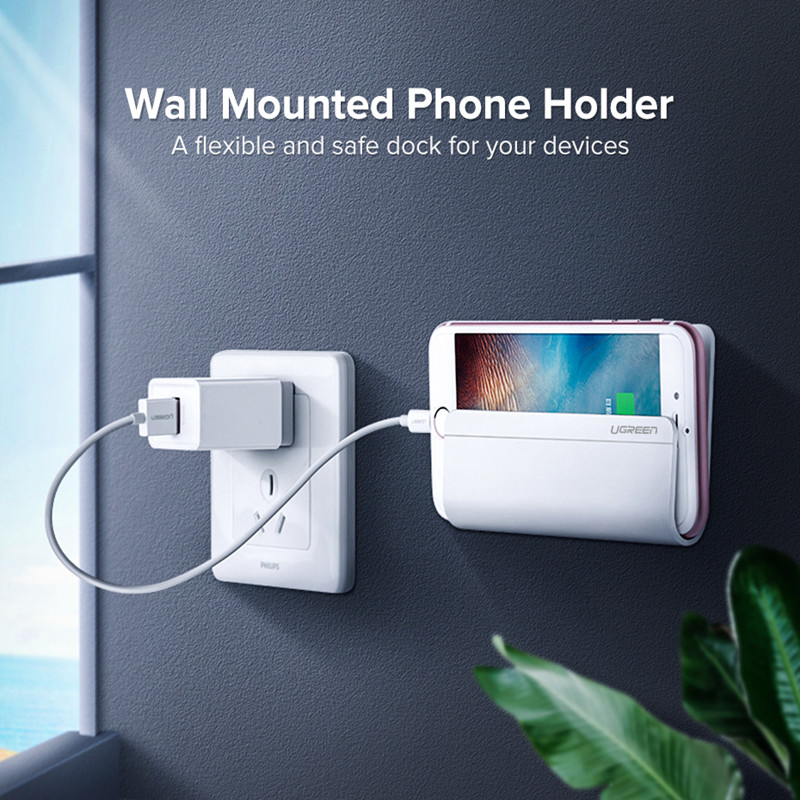 History Review On White Mobile Phone Tablet Holder Stand For Iphone Wall Mount Smart Hanging Charge Bracket Shelf Aliexpress Er Jinggle Alitools Io - Iphone Wall Holder Charger