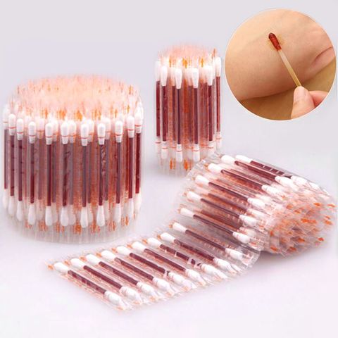 50pcs Disposable Medical Iodine Cotton Stick Iodine Disinfected Cotton Swab Climbing Aid First Aid Safety & Survival Supplies ► Photo 1/6