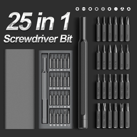 Screwdriver Kit 24 Precision Magnetic Bits DIY Dismountable Screw Driver Set Mini Tool Case For Smart Home PC Phone Repair ► Photo 1/6