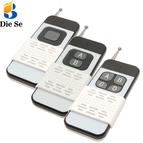 DieSe 433MHz Universal Remote Control 1000m Long Range 1 2 4 Buttons Wide Rage Transmitter For Garage Door Light Opener no clone ► Photo 1/6