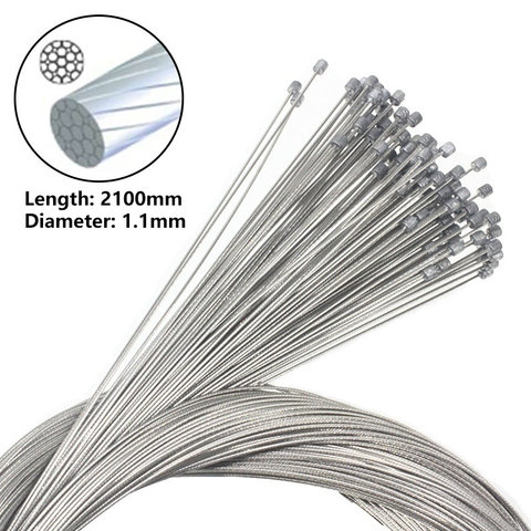 Bicycle Shift Cables Mountain Road Bike Shift Inner Cable Grinding Stainless Steel Derailleur Cable 2100x1.1mm Bike Accessories ► Photo 1/6