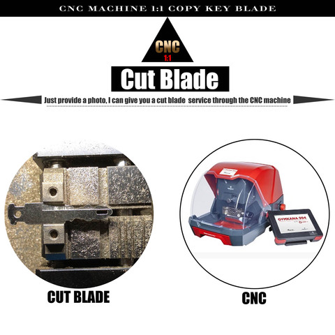 kutery CNC cut blade copy blade cut car key Service fee A ► Photo 1/4