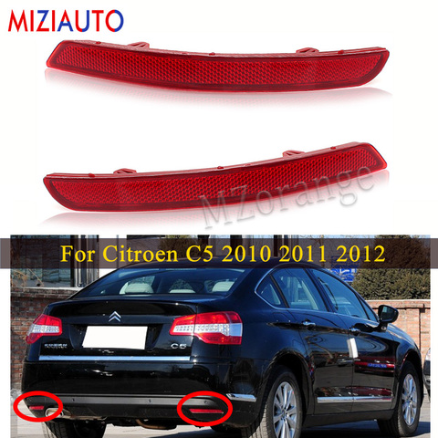 Rear Bumper Reflector Light For Citroen C5 2010 2011 2012 Tail Stop Signal Brake light Car Parts turn signal Fog Reflector lamp ► Photo 1/6