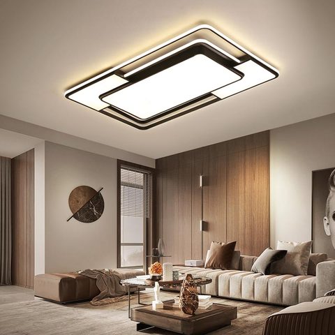 Black color modern led ceiling lights for living room lights bedroom study ceiling light led techo Ceiling Lamp light fixtures ► Photo 1/6