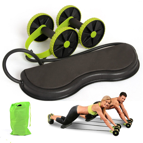 Indoor Muscle Exercise Equipment Power Roll Abdominal and Full Body Workout Double Wheel Arm Waist Leg Trainer Home Gym Fitness ► Photo 1/6