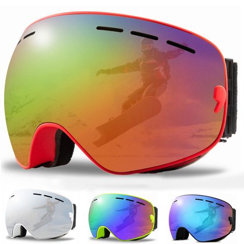 Loogdeel  New Double Layers Anti-fog Ski Goggles Snow Snowboard Glasses Men Women Snowmobile Eyewear Outdoor Sport Ski Goggles ► Photo 1/6