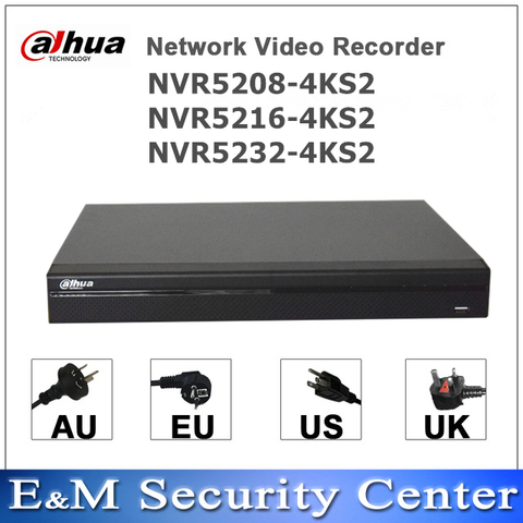 Original dahua English version 4K NVR NVR5208-4KS2 NVR5216-4KS2 NVR5232-4KS2 8/16/32 Channel Network Video Recorder H265 H264 ► Photo 1/1
