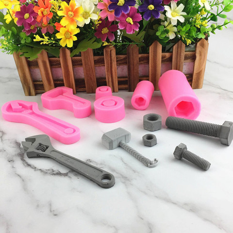 Household Screws Hammer Wrench Mold Silicone Fondant Chocolate Candy DIY Baking Cake Decoration Tool Houseware Resin Art Moulds ► Photo 1/6