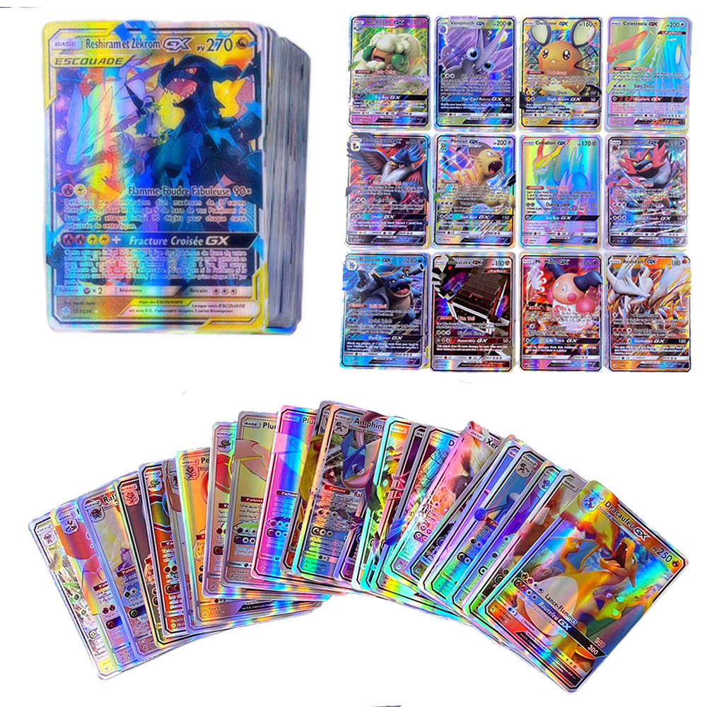 Lot 100 different pokemon cards 10 xrares 0xnrj-french new 10x100pv 