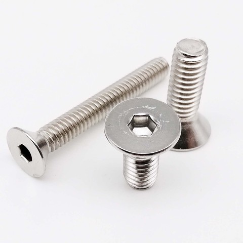 10pcs UNC 1/4-20 US Coarse Thread 304 A2 Stainless Steel Hex Hexagon Socket Flat Countersunk Head Screw Bolt High Quality ► Photo 1/6