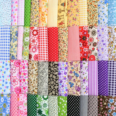 100% Cotton Fabric Patchwork Assorted Pre-Cut Fat Quarters Sewing Bag Clothing Needlework DIY Handmade Craft Material Wholesale ► Photo 1/6