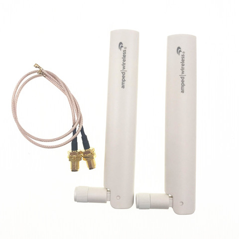 2pcs 2.4/5GHz 5dBi WiFi Antenna + 20cm U.FL IPX to RP SMA Male Pigtail Cable for Intel 3160HMW 7260HMW AC MINI PCI-E Card ► Photo 1/5