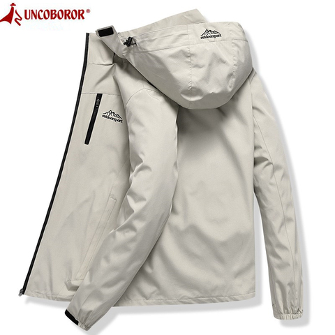 Jacket Men Waterproof Hooded Breathable Casual Jacket Spring Autumn Outwear Windbreaker Tourism Mountain Raincoat Male Clothing ► Photo 1/6
