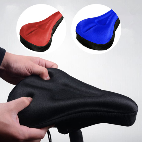 MTB Seats GEL Silicone Sponge Bicycle 3D Soft Gel Saddle Seat Cover Cushion Pad Waterproof Universal Bike Seats Bike Accessories ► Photo 1/6