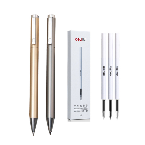 New Sign Pen Deli Metal Pen 9.5mm Signing Pen PREMEC Smooth Refill MiKuni Japan Ink Black Best Gift ► Photo 1/6