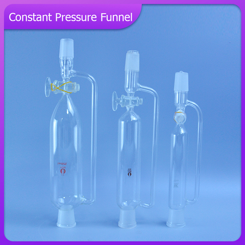 60/125/250/500ml Constant Cylindrical shape separating funnel/Constant pressure drop funnel with stopper ► Photo 1/6