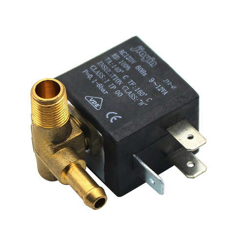 Jiayin JYZ-4P 3mm 2/2 Way AC 120V 230V G1/8' Brass Steam Air Water Coil Solenoid Valve for Philips gc90 gc92 gc93 gc94 gc95 gc99 ► Photo 1/6