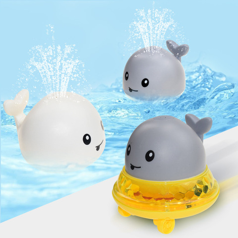 New Baby Bath Toys Spray Water Shower Swim Pool Bathing Electric Whale Bath Ball with Light Music LED Light Toys for Kids Gift ► Photo 1/6