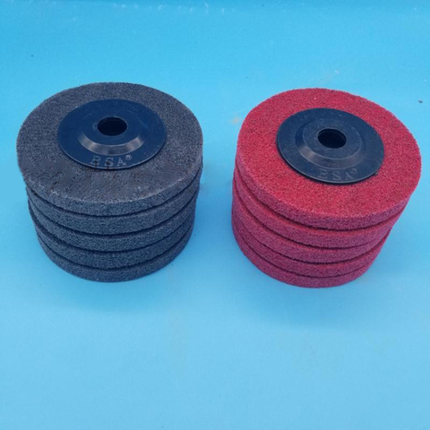 Polishing Wheel for Bench Grinder Buffing Wheel 4 Inch Gray & Red Fiber Polishing Disc Pad Nylon Wheel Grinder Tool 100x16mm ► Photo 1/6