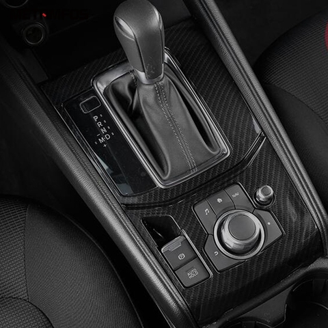 For Mazda CX-5 CX5 KF 2017-2022 Carbon Fiber Gear Shift Box Cover Moulding Trim Decoration Frame Interior Car Accessories ► Photo 1/6