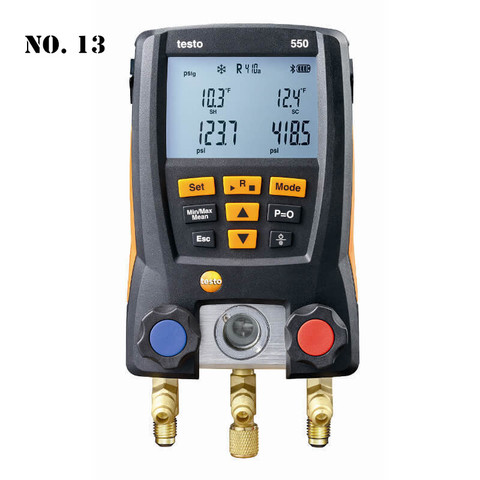 Testo 550 Digital Refrigeration Gauge Manifold with Hoses Clamp Refrigerant Meter Set Probes 0563 1550 Manometro ► Photo 1/6