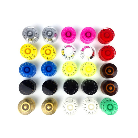 NEW 4PCS Barrel Electric Guitar Knobs Volume Tone Knobs Caps Buttons for LP/SG Guitar Parts,13 Colors for Choose ► Photo 1/6